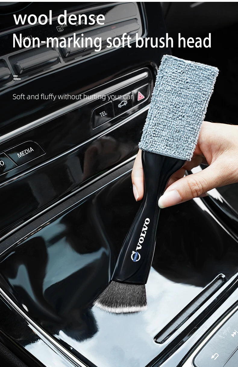 Brosse de nettoyage de ventilation de voiture, outils de dépoussiérage intérieur automobile pour Volvo Xc60 Xc90 V40 V60 S60 V50 V90 S80 C40 XC40 V70 XC70