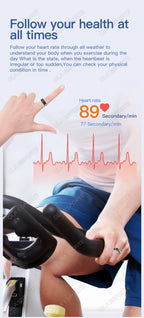 SR08 anneau intelligent avec boîte de chargement pour hommes femmes écran d'affichage LED contrôle des gestes moniteur de santé 5ATM anneaux de sport étanches