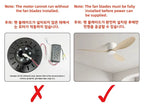 FUMANJIA Ventilateur de plafond CC ultra fin avec télécommande – Silencieux à 6 vitesses, 3 pales ABS, idéal pour les plafonds bas et les espaces minimisés (sans lumière)