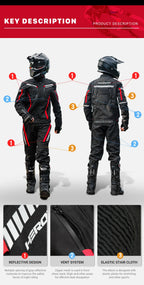 HEROBIKER veste de Moto imperméable homme veste de course pantalon de Moto portable vêtements de Moto avec Protection EVA