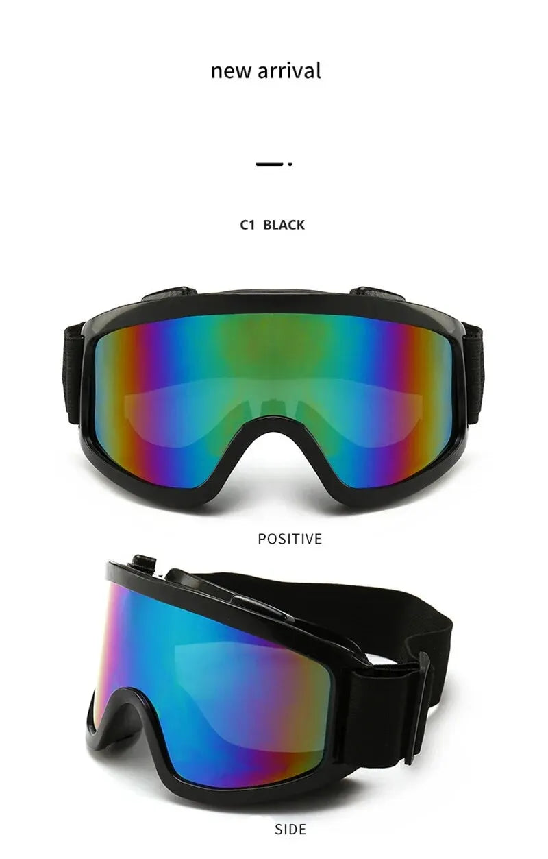 Lunettes de protection pour casque de moto, lunettes de sport de plein air, coupe-vent et anti-poussière, lunettes de ski, lunettes de motocross, anti-émeute, 506