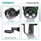 Nettoyeur haute pression sans fil YOFIDRA 6 en 1 200 bars, pistolet à eau pour voiture, nettoyeur domestique, pistolet de lavage pour batterie Makita.