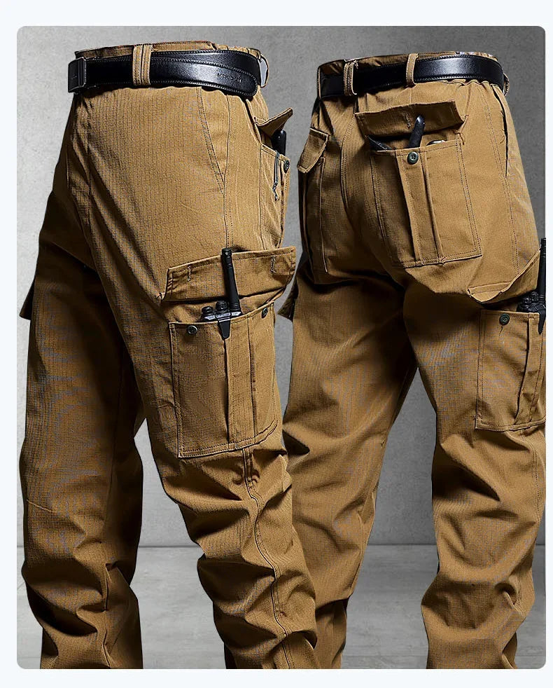 Pantalon de travail tactique résistant à l'eau pour hommes, poches multiples, Fans militaires d'extérieur, pantalons décontractés, Style américain printemps automne