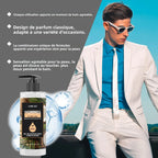 Gel douche nettoyant en profondeur pour hommes, Eucalyptus, noix de coco, parfum rafraîchissant, parfum longue durée, contrôle de l'huile, 100ml