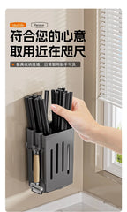 Support mural de rangement et d'égouttage pour baguettes et cuillères, sans perforation, pour cuisine domestique haut de gamme, vente en gros