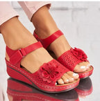 Femmes d'été sandales antidérapant chaussures légères pour femmes fleurs respirant classiques chaussures compensées femmes sandales femme 2026