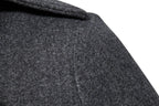 Coupe-vent long en laine à double boutonnage pour hommes, col rabattu, coupe couvertes, vêtements d'extérieur pour hommes, mode printemps, automne