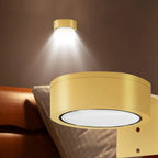 Applique murale LED magnétique, lumières magnétiques à intensité variable, 360 °   Lampe de nuit de projecteur d'armoire de télécommande tactile de rotation
