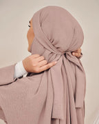 Parure de tête musulmane longue et élégante avec fermeture à nouer, foulard de prière Hijab islamique pour femmes, prêt à porter, Abaya Hijab pour le quotidien