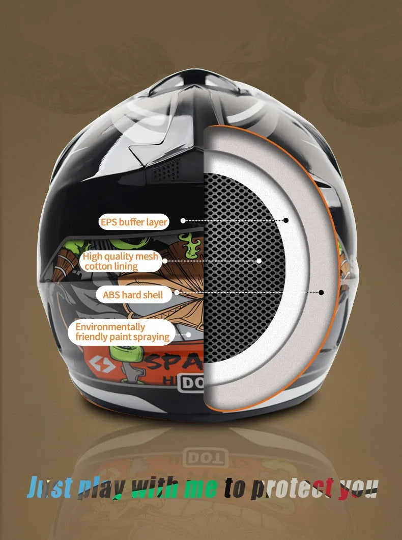 Casque de sécurité de Motocross unisexe certifié DOT ABS pour hommes femmes vélo descente ATV Protection de tête de moto