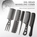 6 pièces nouveau style coiffure hommes femmes Salon de beauté cheveux coiffure brosse noire peignes brosse à cheveux