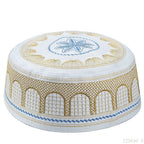 Coton broderie hommes musulmans casquettes de prière loisirs arabie saoudite chapeau islamique hommes foulard Topkippot Turban Islam casquette juive