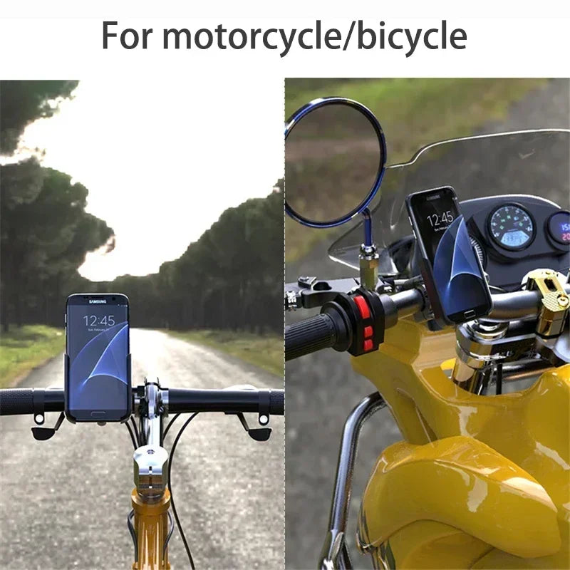 Support de téléphone universel en alliage d'aluminium pour guidon de moto, rétroviseur de vélo, support de téléphone portable pour moto