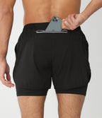 Short de course avec poches doublées pour homme, séchage rapide, léger, respirant, athlétique, sport, entraînement, boucle serviette