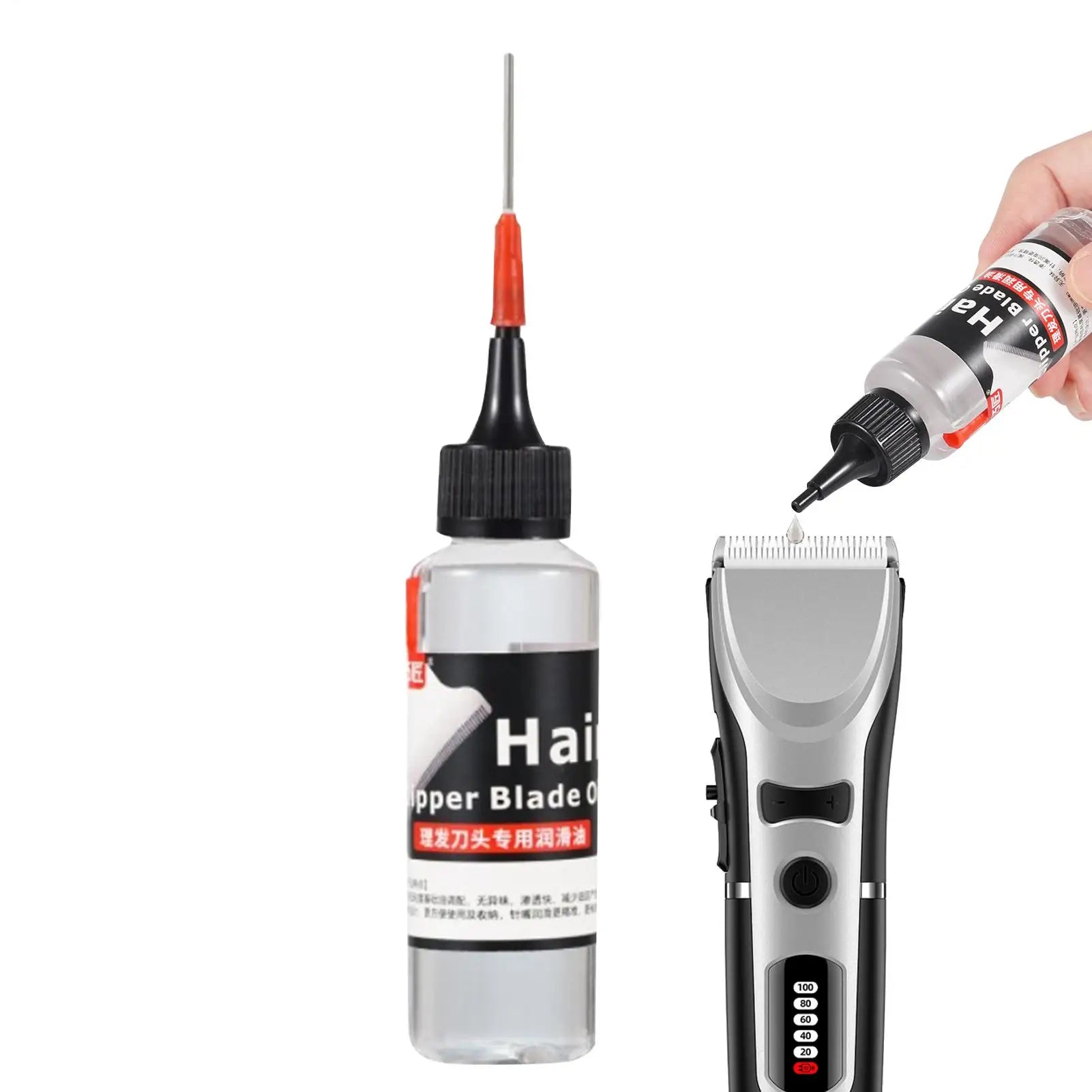 Huile de tondeuse à cheveux 60ml, huile de tondeuse à cheveux, lubrifiant pour rasoirs à barbe, huile de rasoir sans odeur, réduit la Friction, huile de barbier