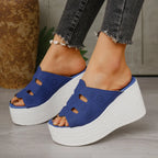 Été décontracté femme sandales en plein air plate-forme antidérapante sandales à talons compensés femmes anti-dérapant confortable chaussures De créateur Zapatos De Mujer