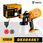 DEKO 450W haute puissance maison pistolet à pulvérisation électrique 800ML pulvérisateur de peinture sans fil ménage HVLP pistolet à peinture pour meubles armoires