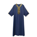 Robe musulmane pour hommes, Robe centrale arabe, manches longues, chemise longue brodée, prière, vêtements amples simples