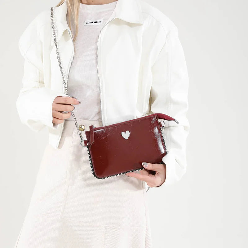 Sacs à bandoulière Design de couleur unie pour femmes chaîne de mode sacs à Main de téléphone portable Sac à bandoulière de mode Sac A Main femme