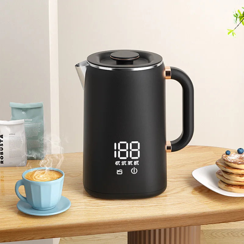 Bouilloire électrique thermostatique domestique 1,7 l, théière à conservation automatique de la chaleur, revêtement en acier inoxydable 304, Pot de santé 220V
