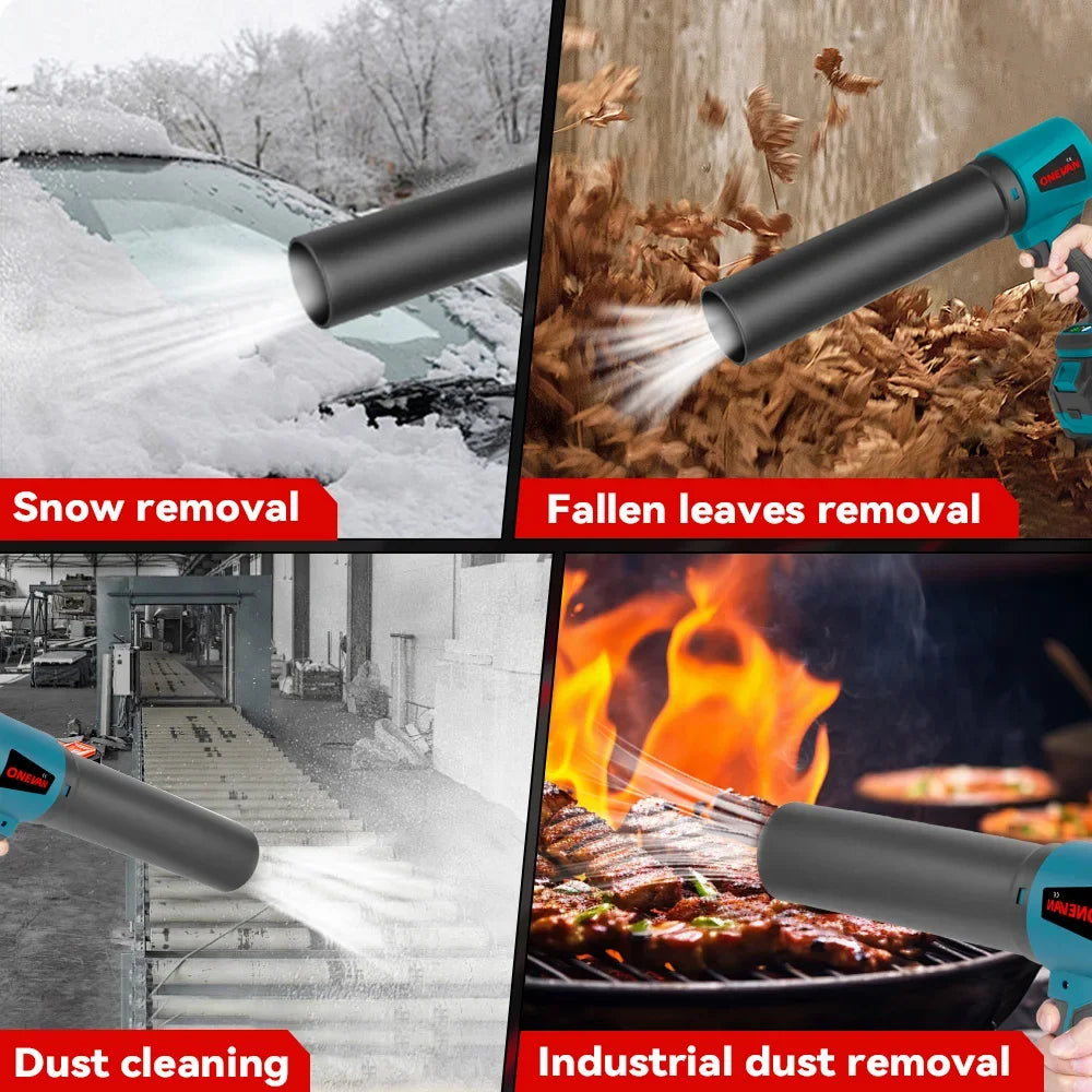 ONEVAN 400 M/s souffleurs Turbo électriques sans brosse 300000 tr/min souffleur de feuilles portatif outil de soufflage de poussière pour batterie Makita 18 V