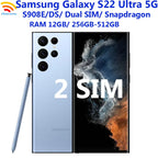 Samsung Galaxy S22 Ultra 5G Version Globale Double SIM S908B RAM 8/12 Go 128/256/512 Go ROM 6,8" AMOLED NFC SPen Téléphone Snapdragon