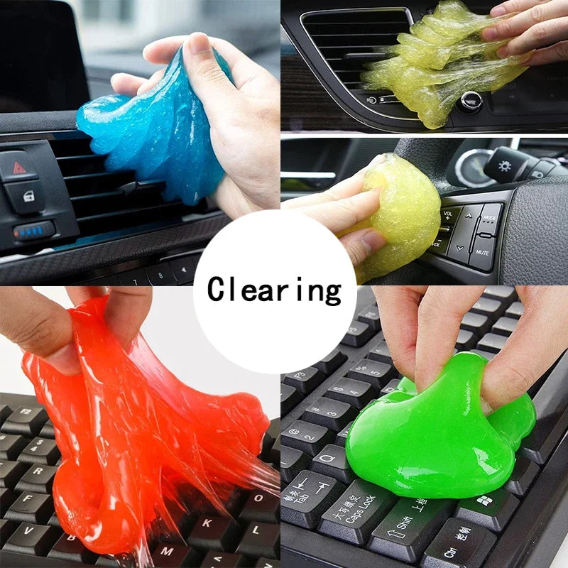 Gel de nettoyage de voiture-outil universel de nettoyage de poussière pour mastic de détail intérieur de ventilation automobile