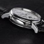 Sugess – montre-bracelet pour hommes, ST1908, mouvement à col de cygne, chronographe mécanique, véritable calendrier de phase de lune, cuir Vintage, nouveau 2026