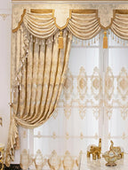 Rideaux de luxe brodés en Chenille européenne, pour salon, chambre à coucher, fenêtre, ensemble élégant, cantonnière, rideaux occultants personnalisés
