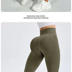 Leggings de Yoga de ponçage en Nylon pour femmes, pantalons serrés sans couture, haute élasticité, Sexy, levage des hanches, pantalons d'entraînement, de course, de gymnastique