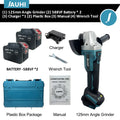 Makita – meuleuse d'angle électrique sans fil, 125mm, 20000 tr/min, Rechargeable, 4 vitesses, rectifieuse, Machine de découpe pour batterie 18V