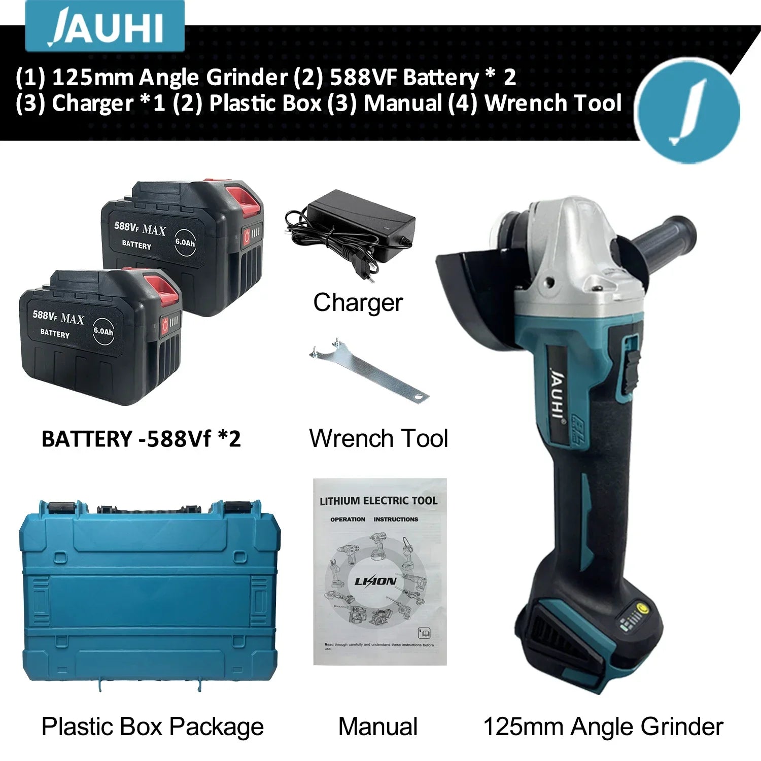 Makita – meuleuse d'angle électrique sans fil, 125mm, 20000 tr/min, Rechargeable, 4 vitesses, rectifieuse, Machine de découpe pour batterie 18V