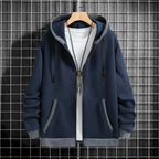 Cardigan épais à capuche et fermeture éclair pour homme, vêtement d'extérieur décontracté, sweat-shirt à la mode, Style transfrontalier, nouvelle collection automne hiver