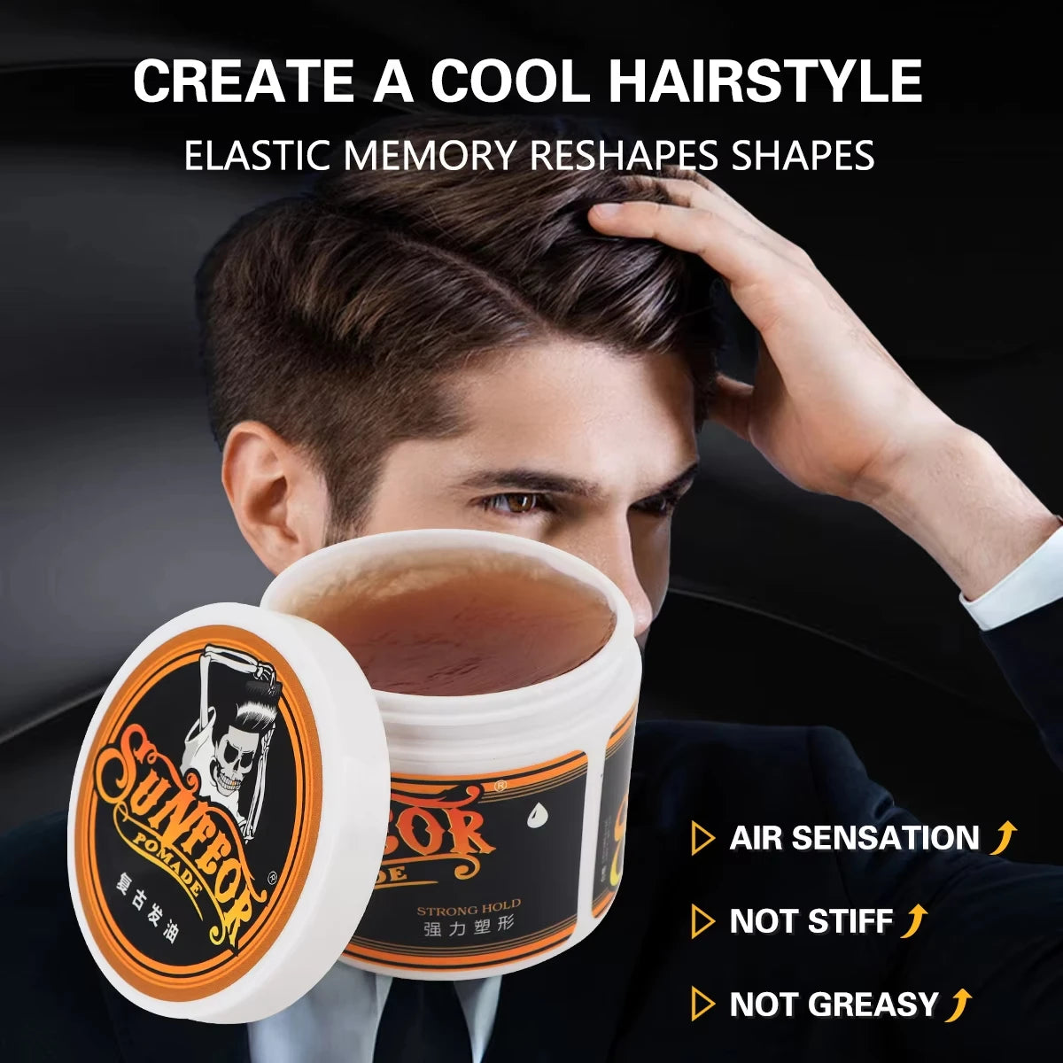 Cire coiffante en argile pour hommes, vente en gros, pour Salon de coiffure, styliste, restauration, modélisation de boue, fourniture de coiffure