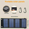 Panneau solaire pliable USB Portable, panneaux solaires pliants pour voyage, banque de chargement de téléphone Portable, lampe de poche, ventilateur de téléphone Portable Ba
