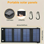Panneau solaire pliable USB Portable, panneaux solaires pliants pour voyage, banque de chargement de téléphone Portable, lampe de poche, ventilateur de téléphone Portable Ba