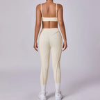 Ensemble de yoga pour femme, survêtement d'entraînement, legging athlétique imbibé, legging push-up de gym, soutien-gorge de fitness, vêtements de sport, vêtements actifs, nouveau