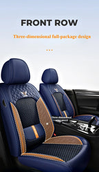 Coussin de siège auto ergonomique – Cuir Nappa et soie glacée, éponge haute résilience, confort toutes saisons pour la plupart des véhicules