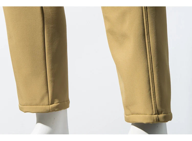 Pantalon cargo imperméable pour homme, doublé en polaire Sharkskin, idéal pour l'escalade, le ski, la randonnée, la pêche, avec de grandes poches