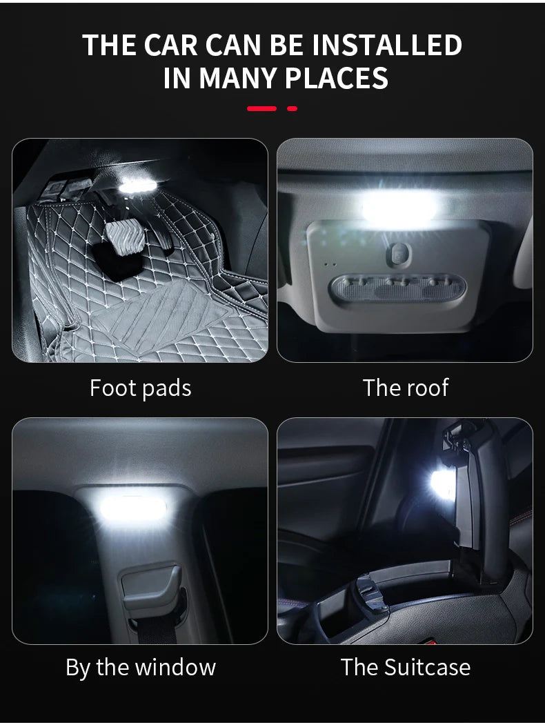 Lampe de lecture LED pour voiture, éclairage intérieur, éclairage de coffre, monté au plafond, intérieur et arrière, éclairage tactile