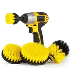 Kit de brosse à récurer électrique, perceuse, perceuses électriques, brosse à récurer et tige pour tapis, verre, pneus de voiture, brosses en Nylon 2/3.5/4''