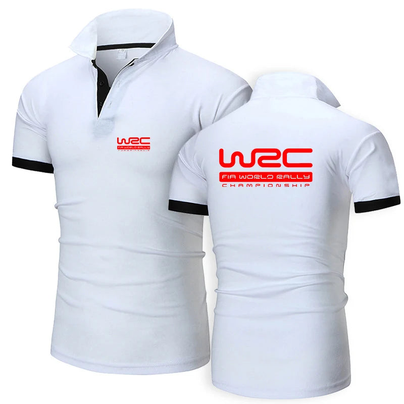 Championnat du monde des rallyes WRC nouvelle mode Polo hommes décontracté col rabattu chemise à manches courtes coupe ajustée été hauts Polo