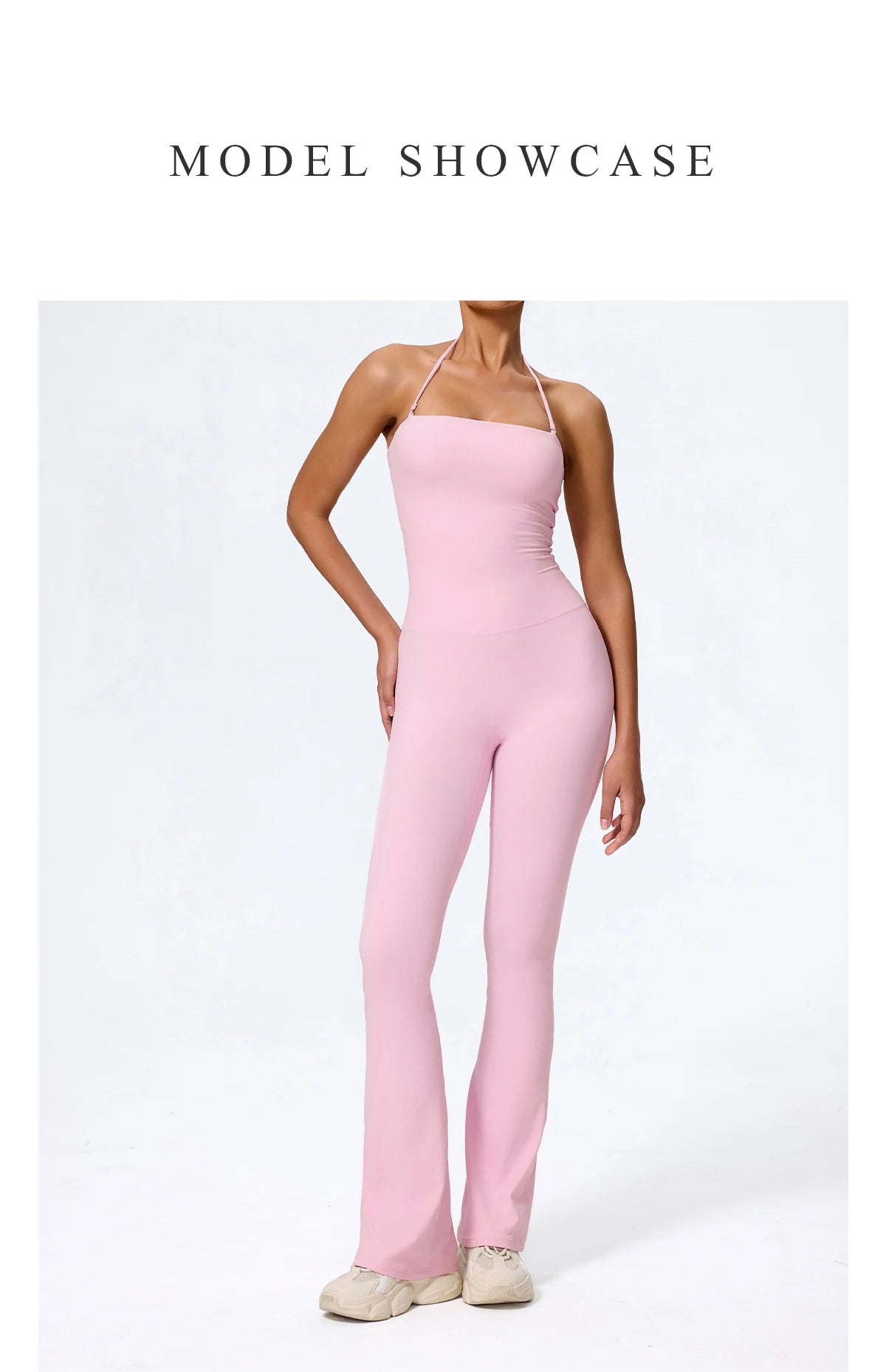 Nouvelle combinaison de yoga sans manches pour femme, salopette évasée de sport à dos nu pour la gym, tenue de sport pour femme