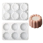 Moule à gâteau cylindrique en Silicone ondulé en dentelle, 6 ou 12 cellules, outils de fabrication de desserts de fête, moule à gâteau en Mousse, fournitures de pâtisserie de cuisine