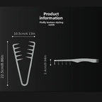 Peigne volumisant à dents larges pour hommes, en plastique ABS avec poignée texturée, idéal pour tous les types de cheveux, parfait pour une utilisation à domicile