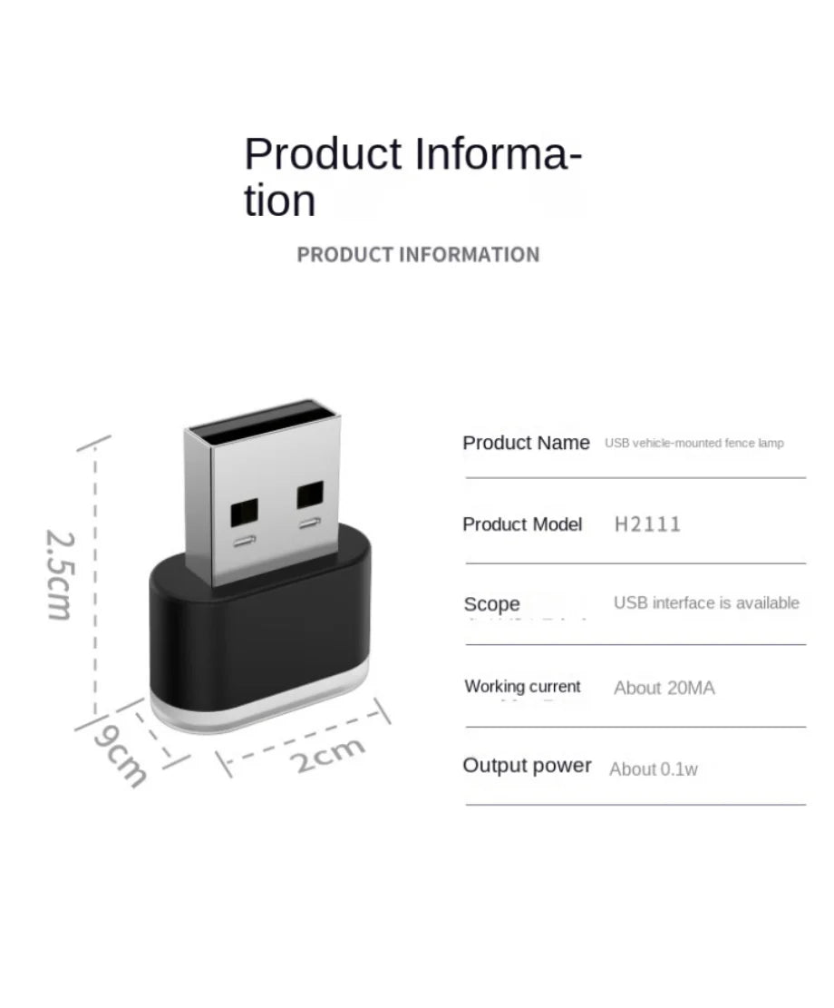 Mini USB LED lumières d'ambiance voiture intérieur néon lampe décorative éclairage de secours universel PC Portable Plug and Play