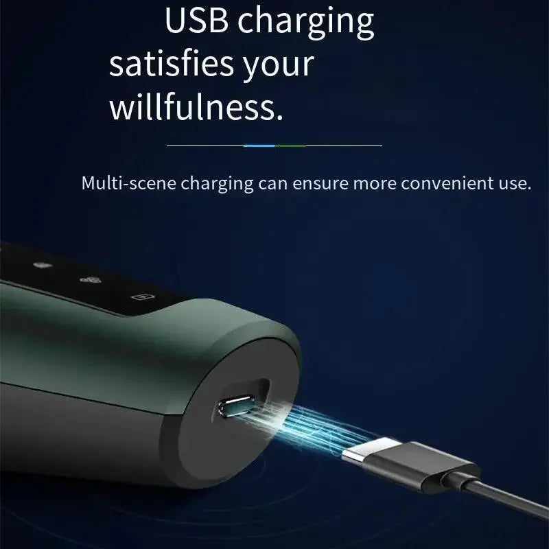 Rasoirs électriques étanches pour hommes, tondeuse électrique, support de rasoir, utilisation à sec, batterie aste, rasoirs à distance, machine de rasage