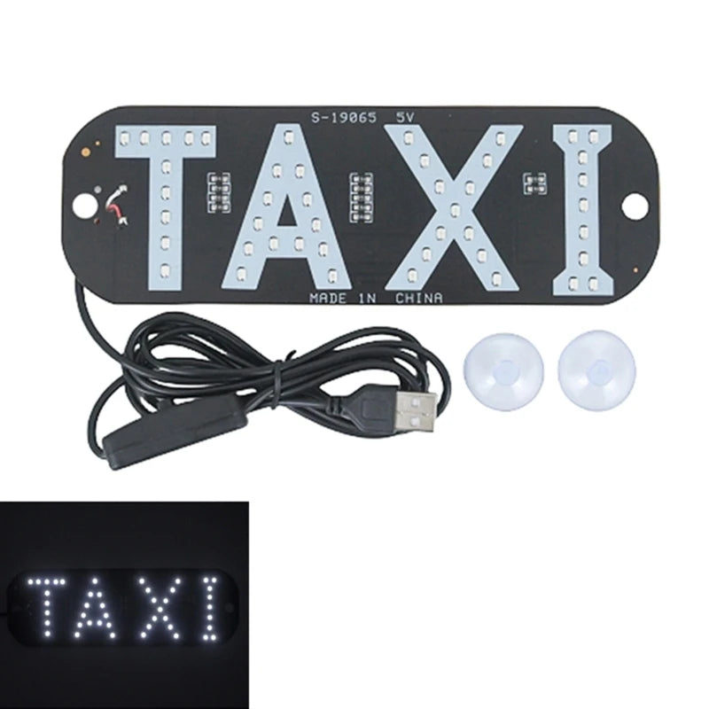 Panneau fenêtre voiture à lumière LED avec USB interrupteur marche/arrêt pour covoiturage, panneau lumineux
