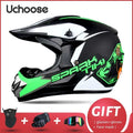 Casque de moto tout-terrain professionnel pour adultes et enfants, casque de moteur de course DOT de descente, cadeau gratuit