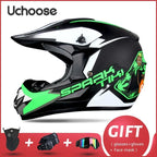 Casque de moto tout-terrain professionnel pour adultes et enfants, casque de moteur de course DOT de descente, cadeau gratuit